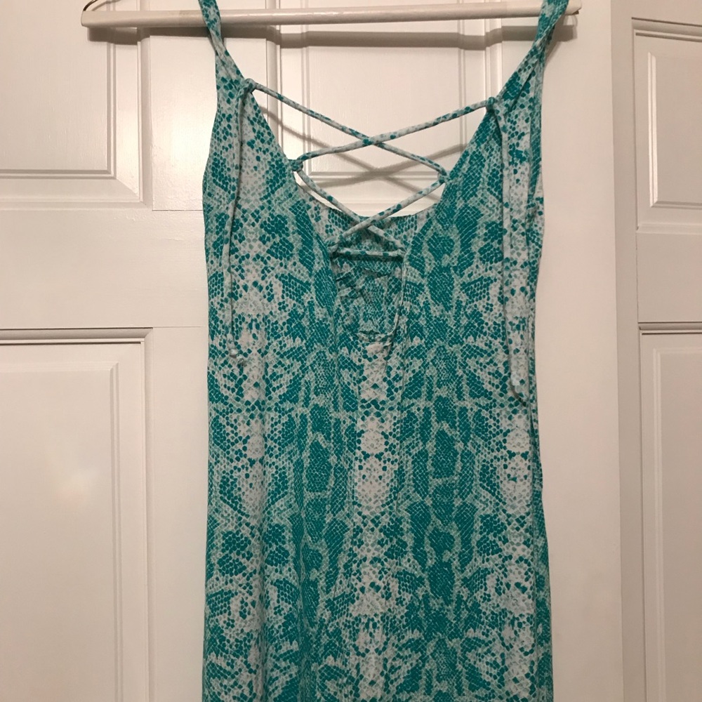 Arden B Turquoise Snakeskin Maxi dress - Size Sm